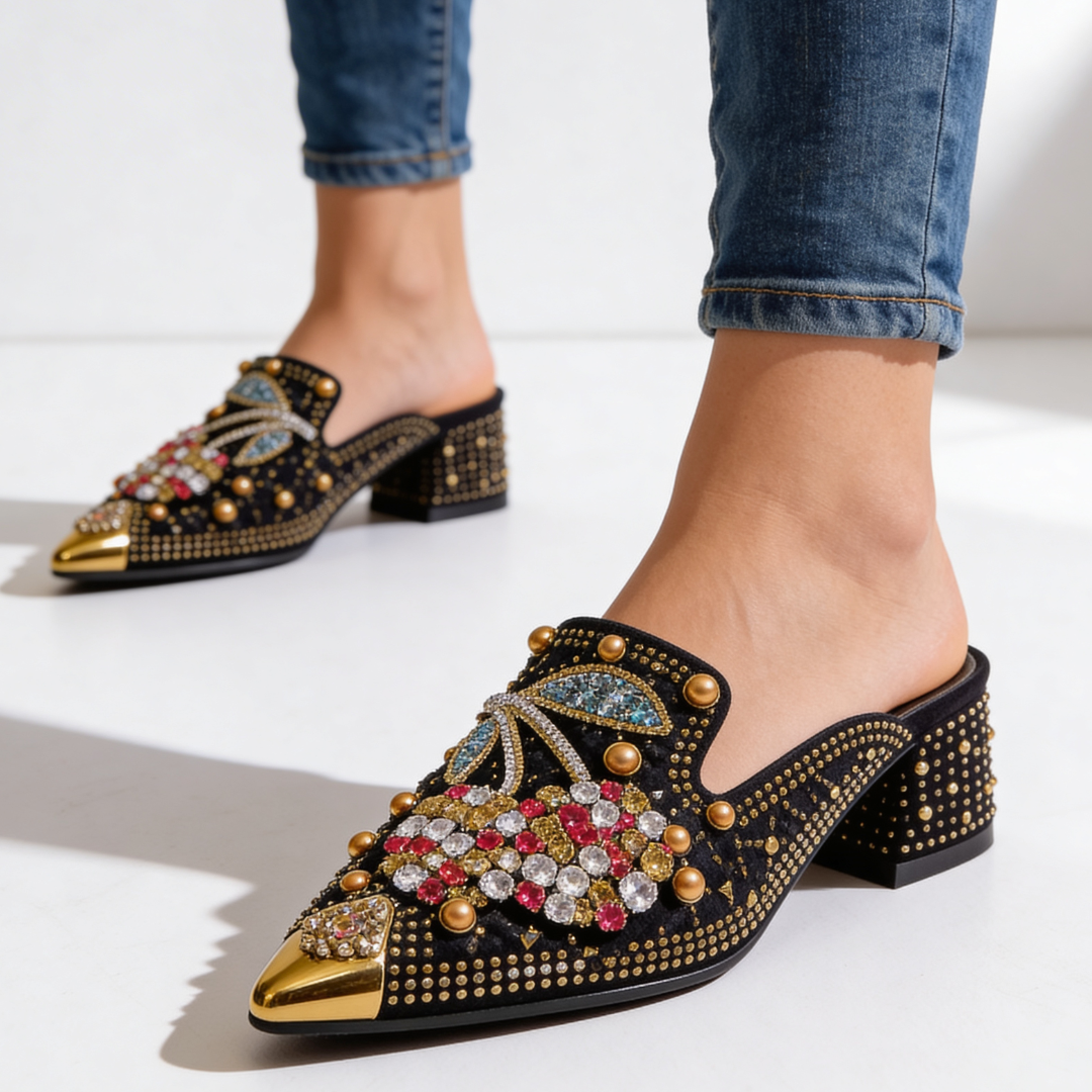 Viviana Crystal Cherry Heels