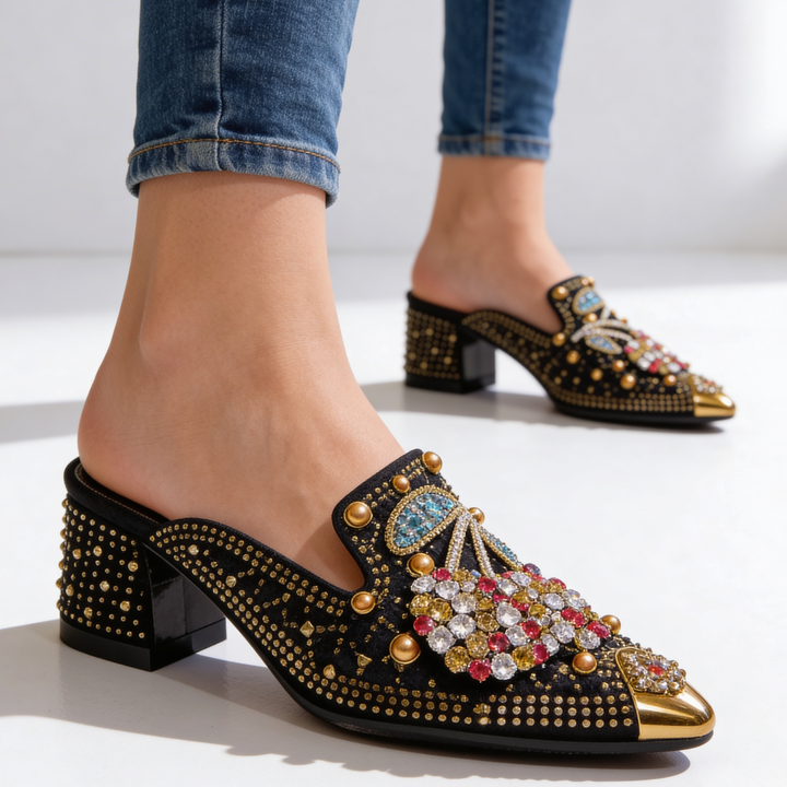 Viviana Crystal Cherry Heels