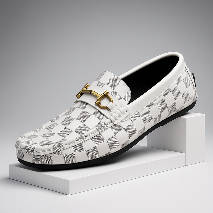 Marvello Check Loafers