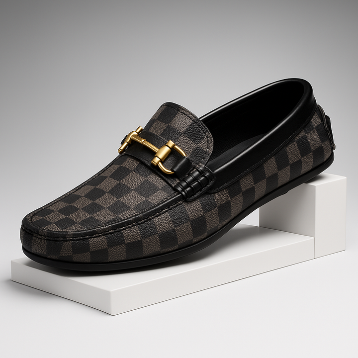 Marvello Check Loafers