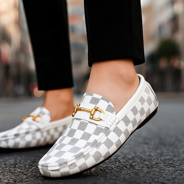 Marvello Check Loafers