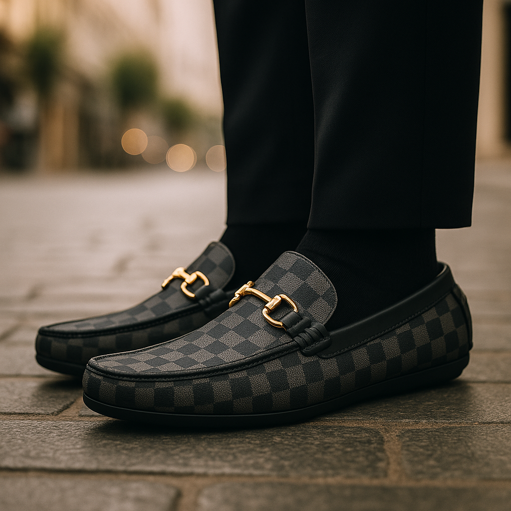 Marvello Check Loafers