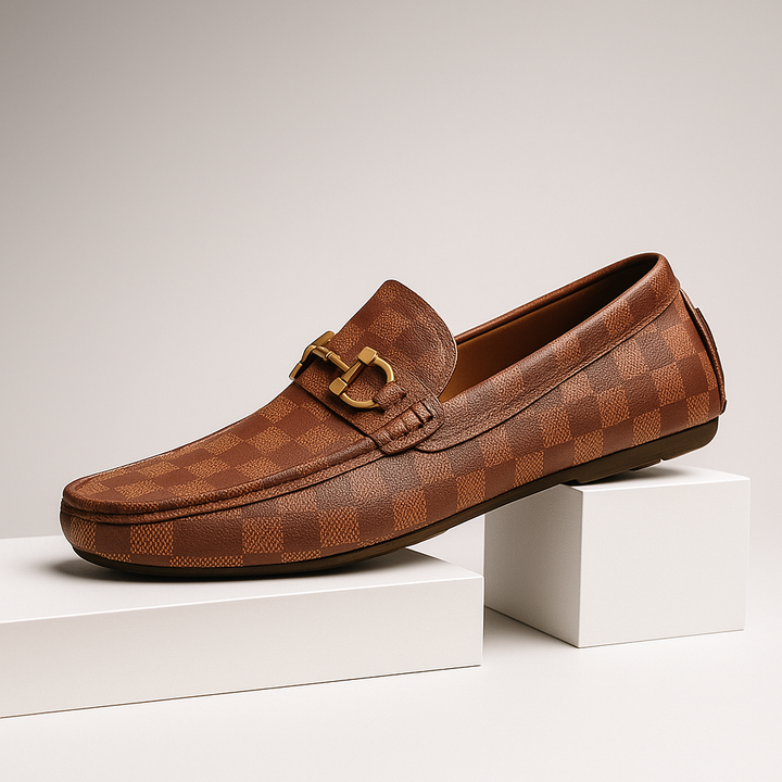 Marvello Check Loafers