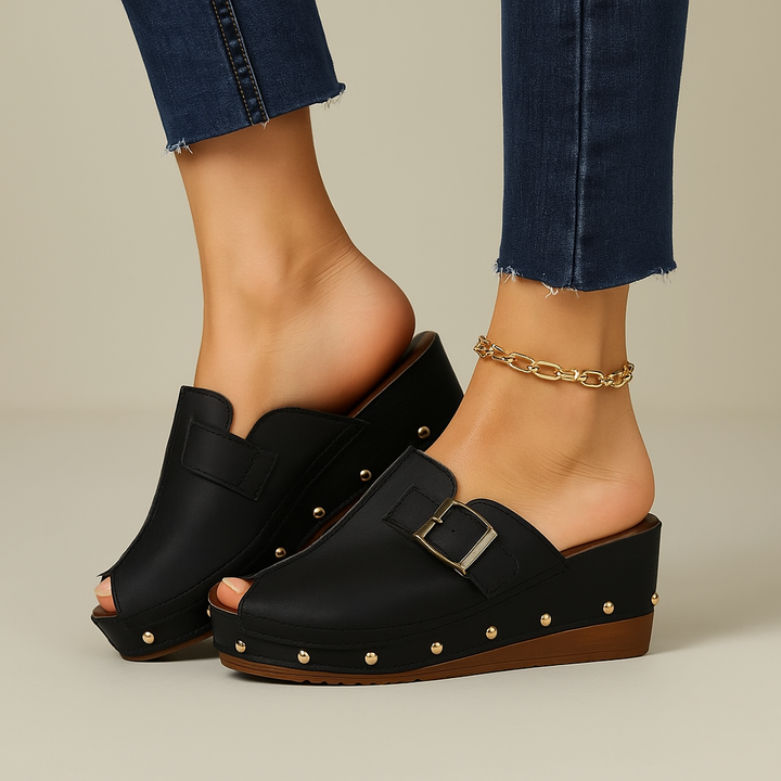 Serelina Buckle Slides