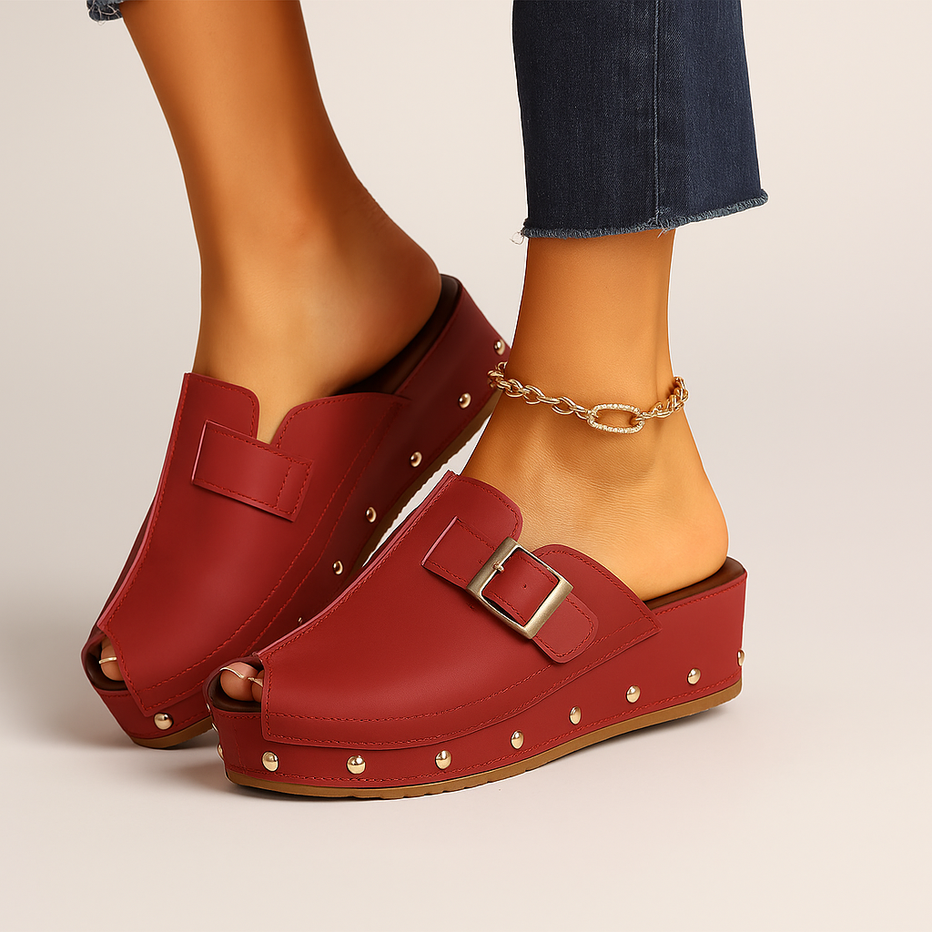 Serelina Buckle Slides