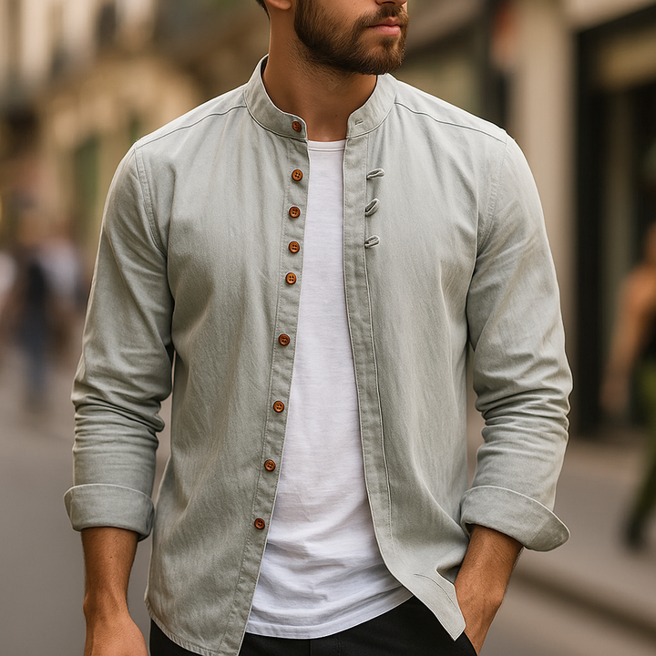 Hiroto Cotton-Linen Shirt