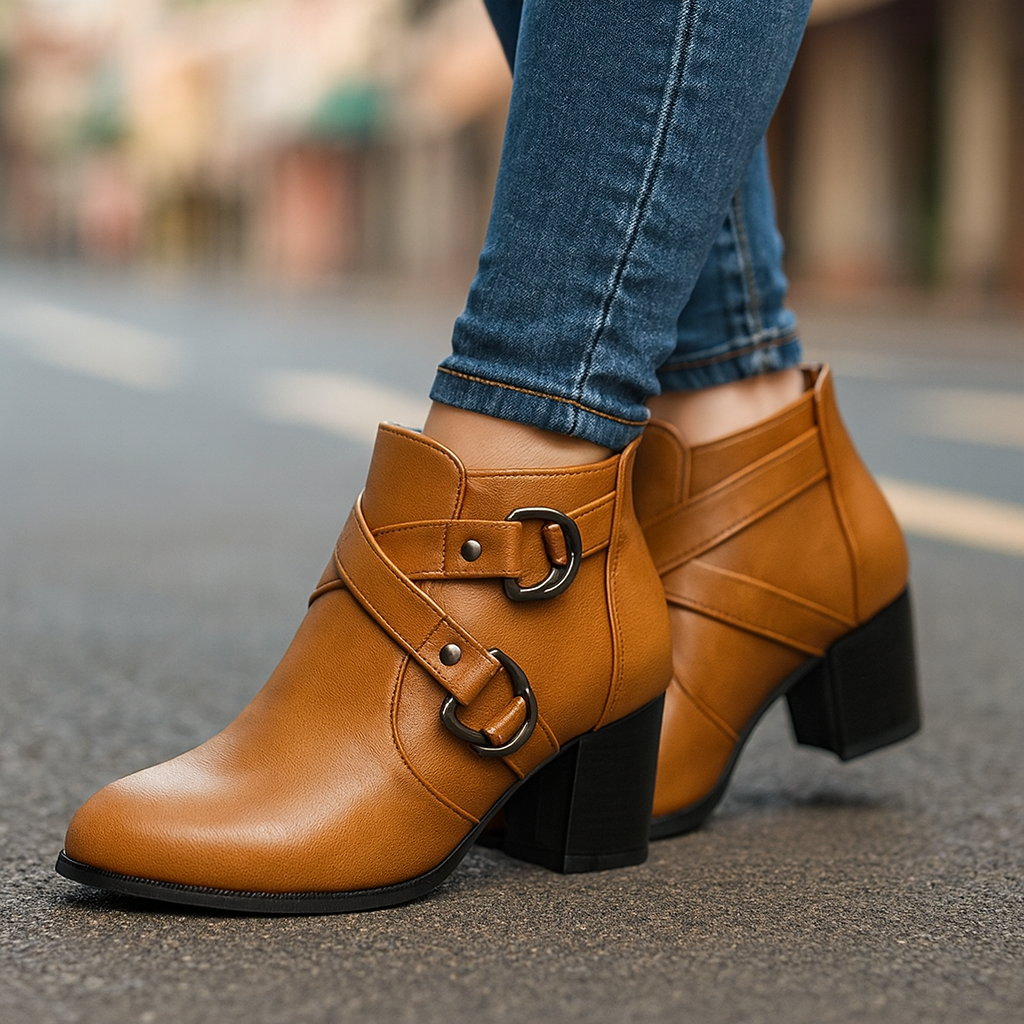 Serafina Double-Buckle Booties
