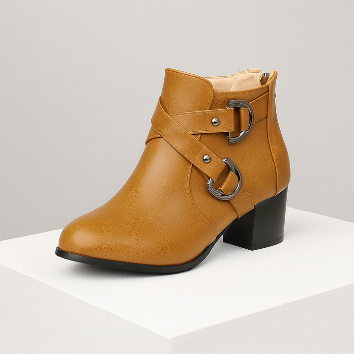 Serafina Double-Buckle Booties