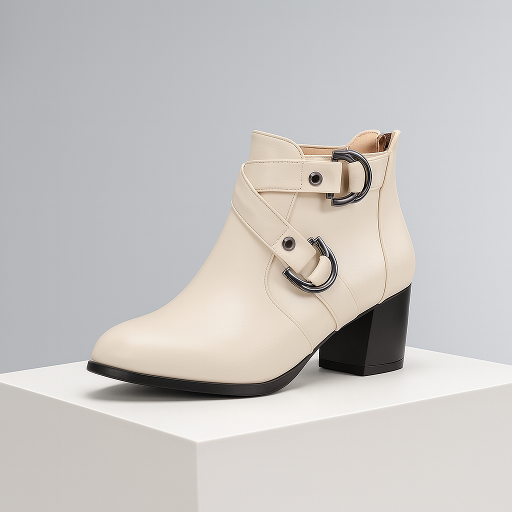 Serafina Double-Buckle Booties