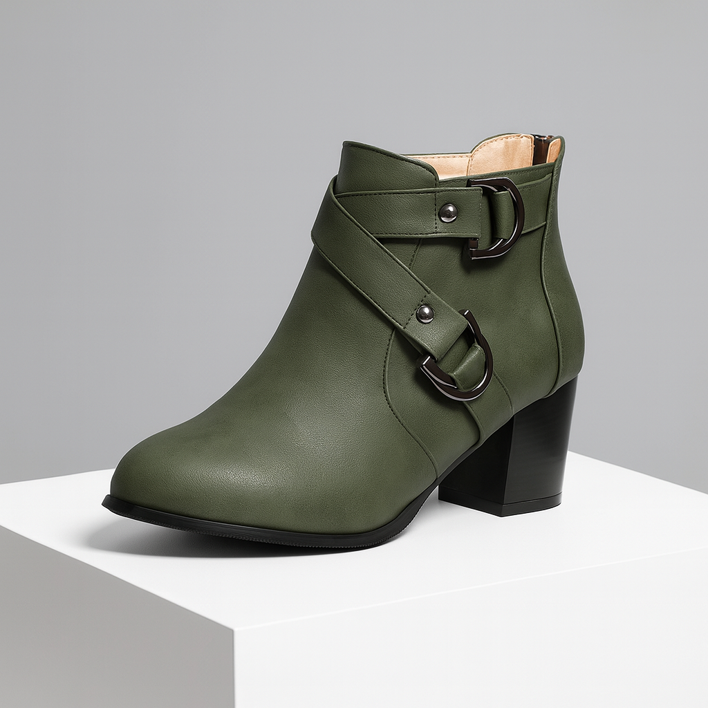 Serafina Double-Buckle Booties