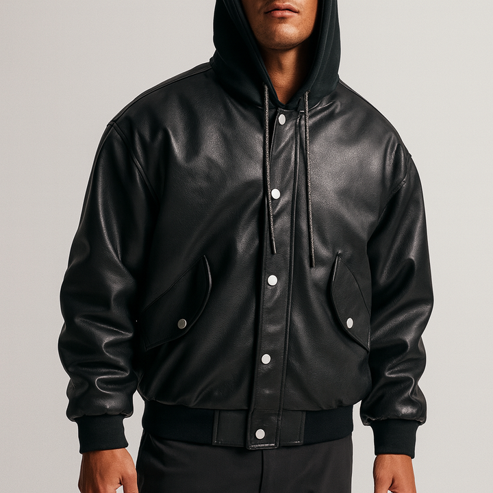 Ravaro Hooded Leather Jacket