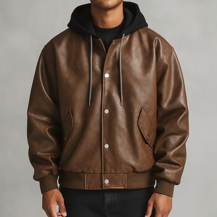 Ravaro Hooded Leather Jacket