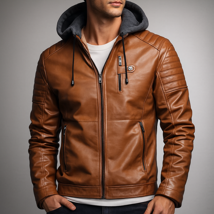 Rexton Hooded Leather Jacket