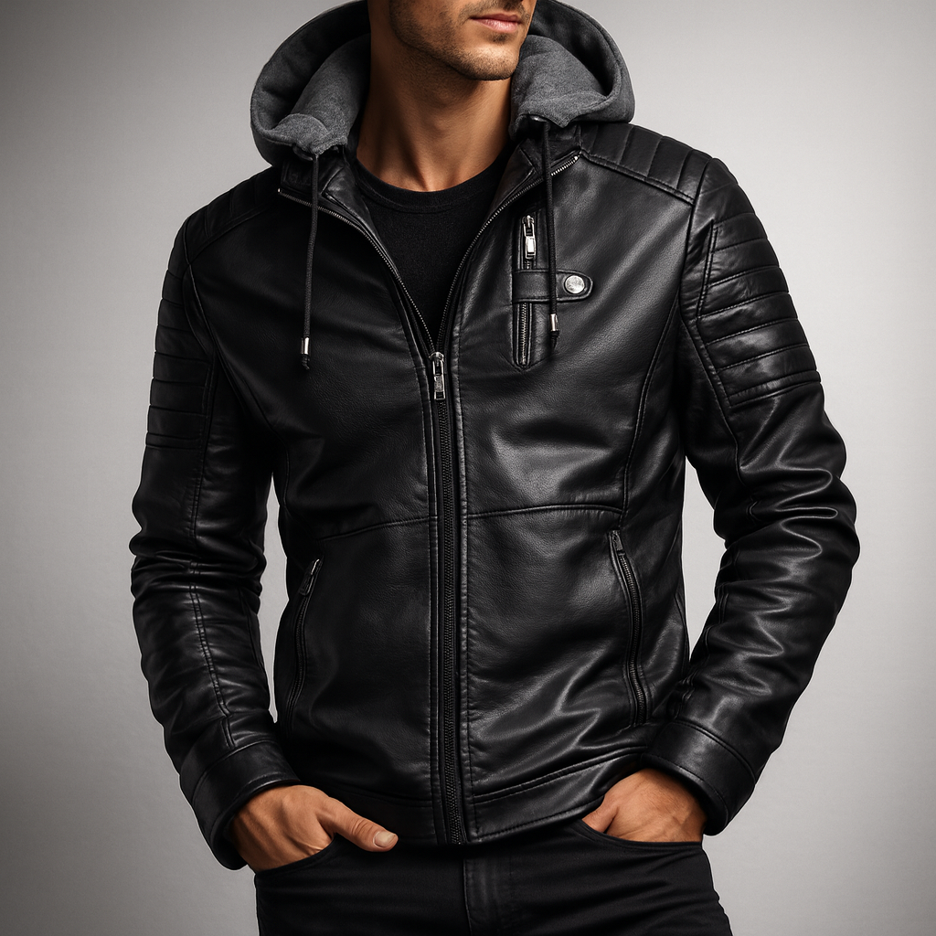 Rexton Hooded Leather Jacket