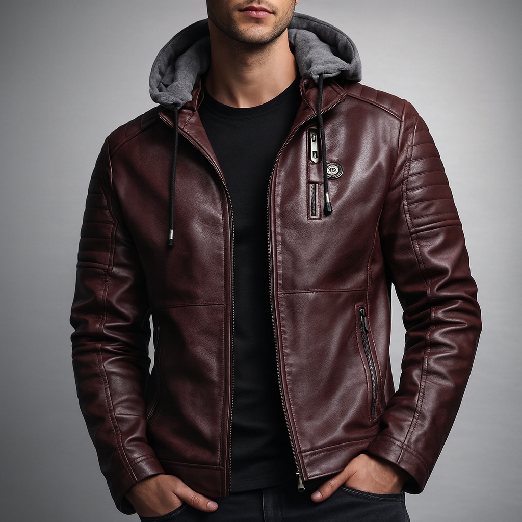 Rexton Hooded Leather Jacket