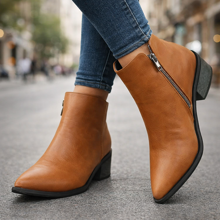 Verona Leather Ankle Boots