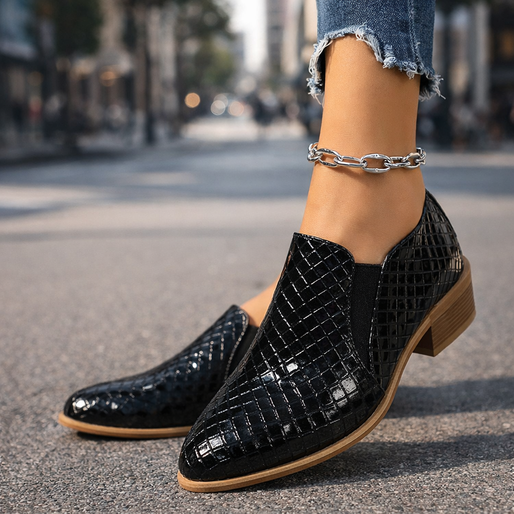 Cadenza Leather Weave Slip-on