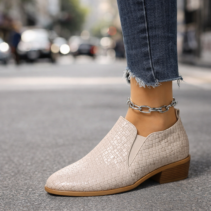 Cadenza Leather Weave Slip-on