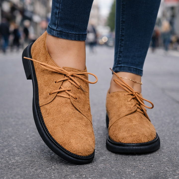 Elwood Lace Suede Flats