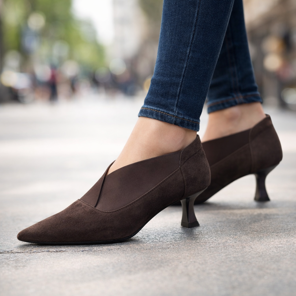Serrina Suede Kitten Heels
