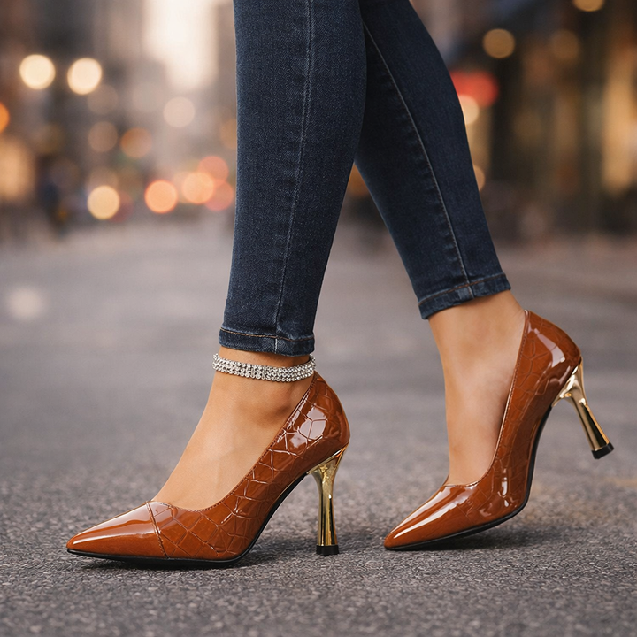 Alvara Leather Point Heels