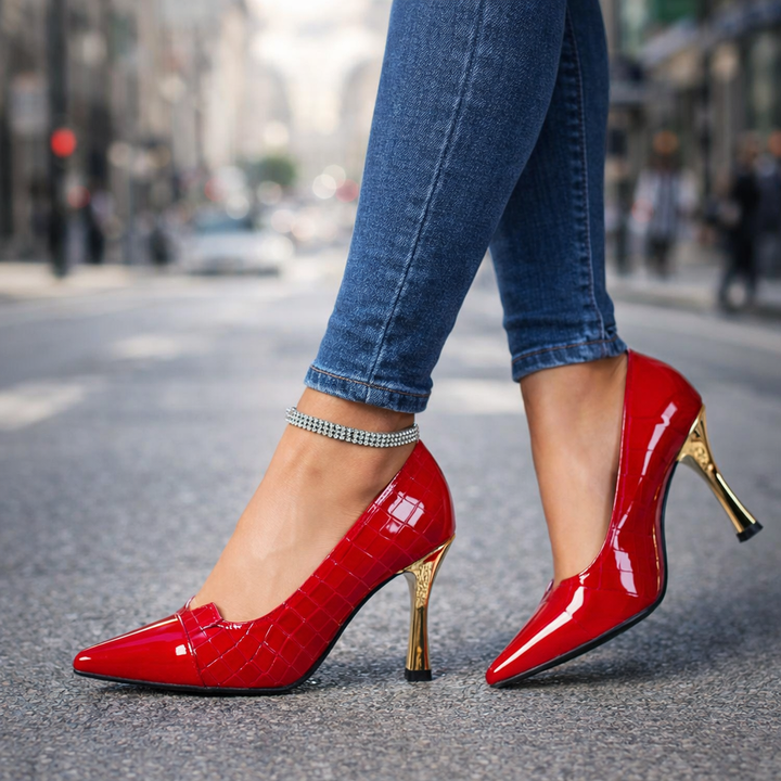 Alvara Leather Point Heels