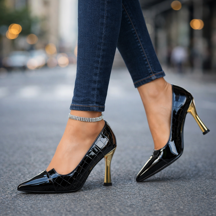 Alvara Leather Point Heels