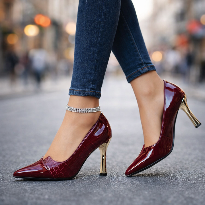 Alvara Leather Point Heels