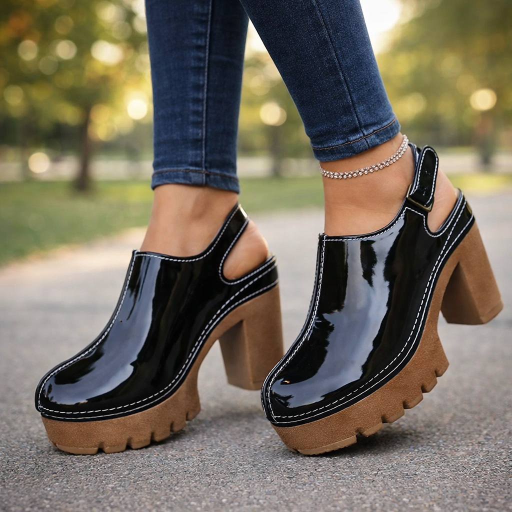 Veronica Gloss Platform Heels