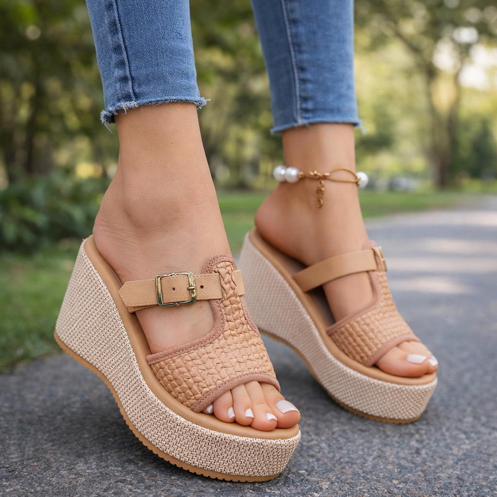 Marbella Woven Wedge Platforms
