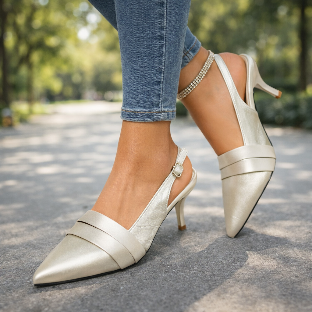Verona Satin Sling Heels