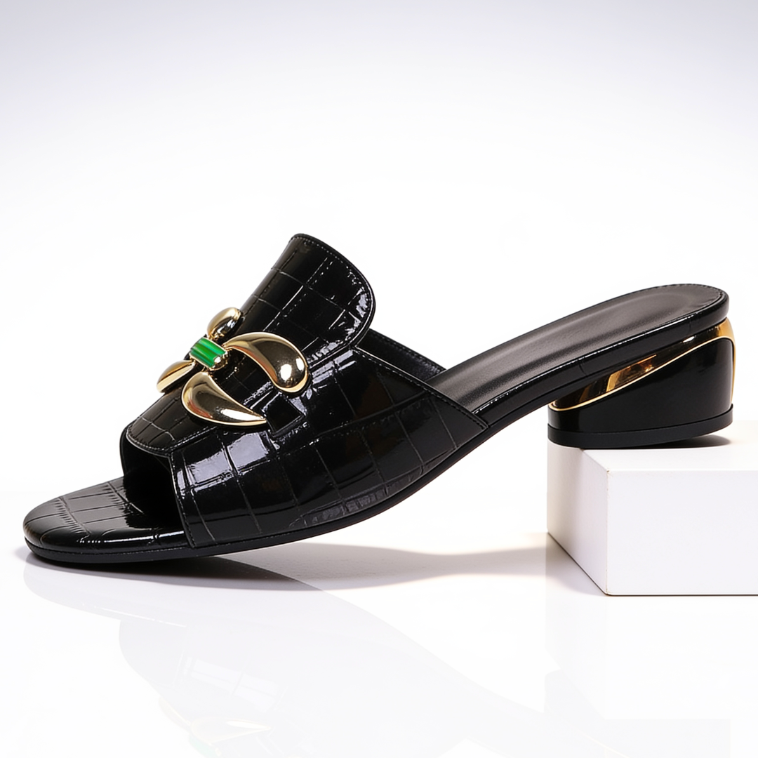 Bellara Croc-Embossed Mules