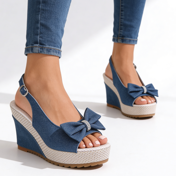 Celina Crystal Bow Wedges