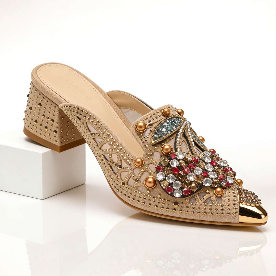 Viviana Crystal Cherry Heels