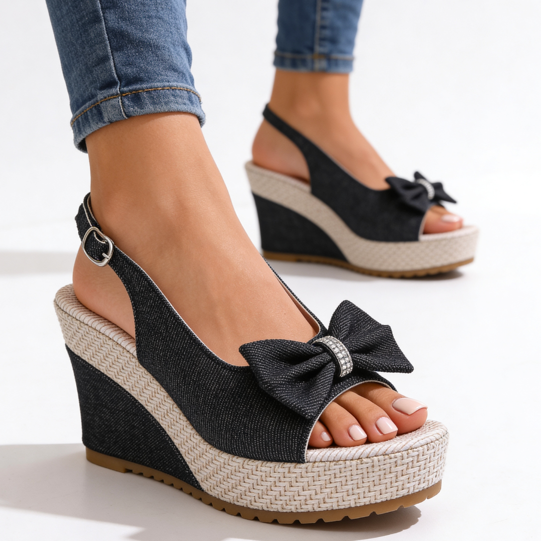 Celina Crystal Bow Wedges