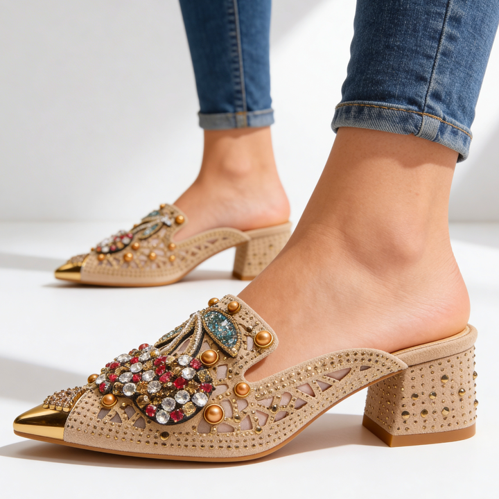Viviana Crystal Cherry Heels