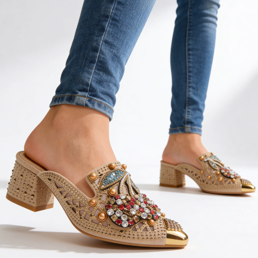 Viviana Crystal Cherry Heels