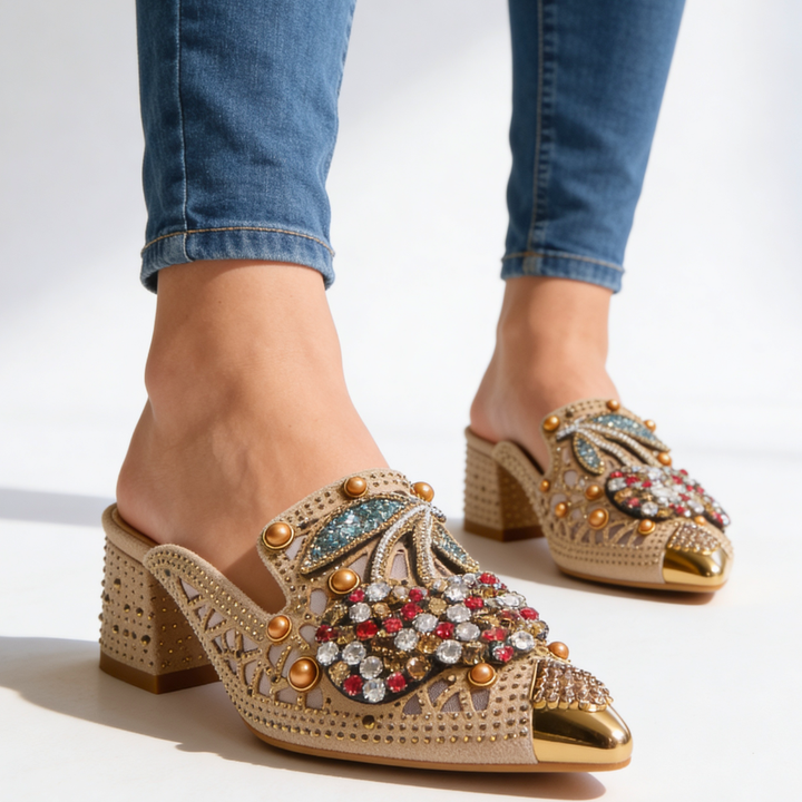 Viviana Crystal Cherry Heels