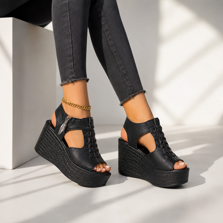 Luciana Leather Wedges