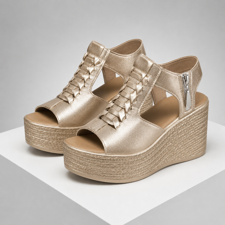 Luciana Leather Wedges