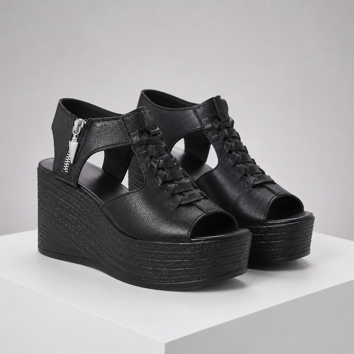 Luciana Leather Wedges