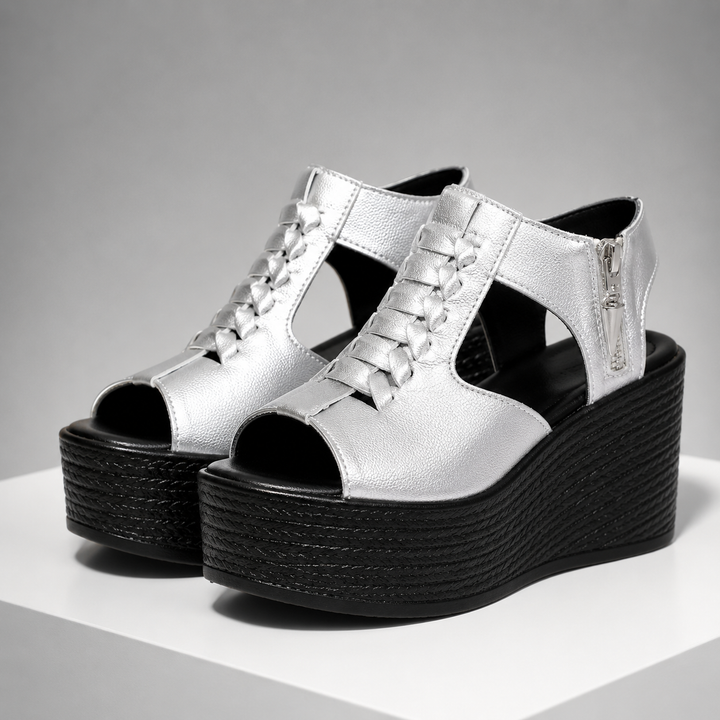 Luciana Leather Wedges