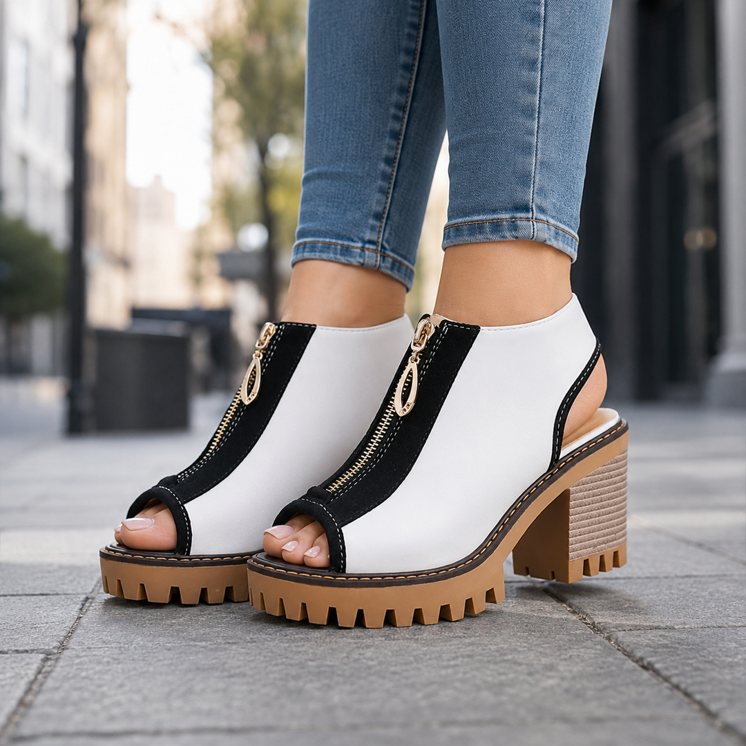 Alina Leather Heels