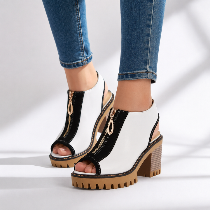 Alina Leather Heels