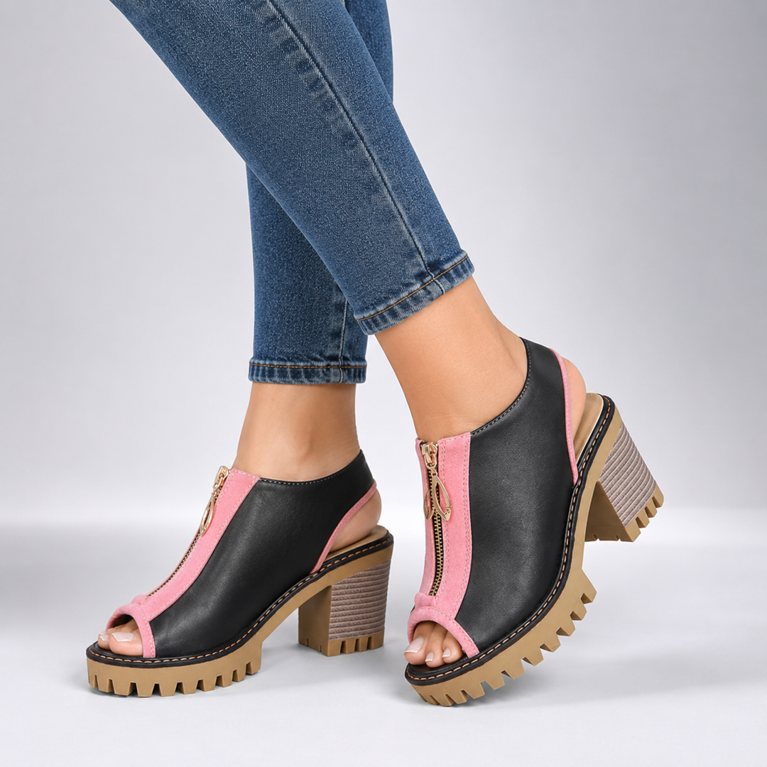 Alina Leather Heels