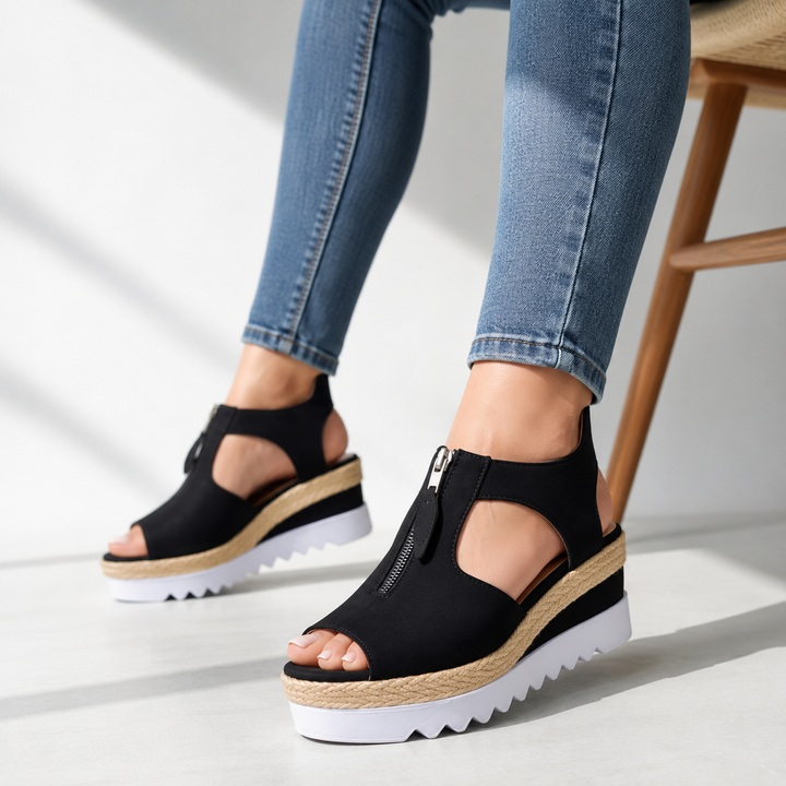 Adelina Suede Wedge Sandals