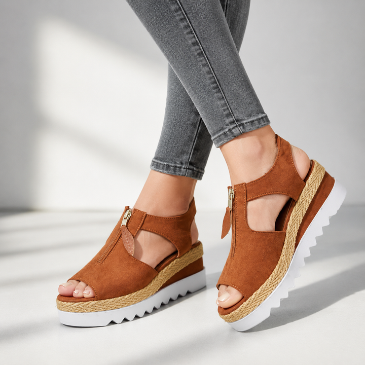 Adelina Suede Wedge Sandals