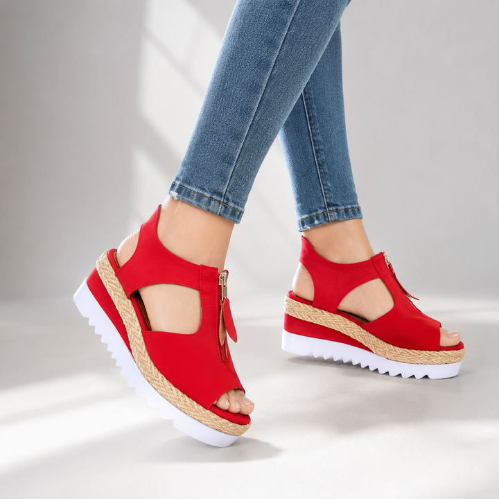 Adelina Suede Wedge Sandals