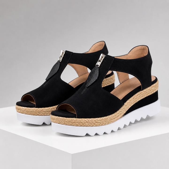 Adelina Suede Wedge Sandals