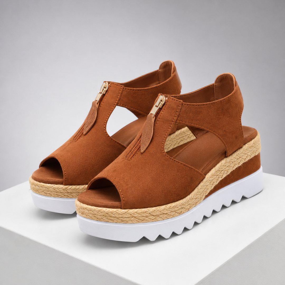 Adelina Suede Wedge Sandals